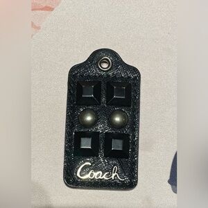 Coach Y2K Gunmetal & Black Stud Embellished Hang Tag